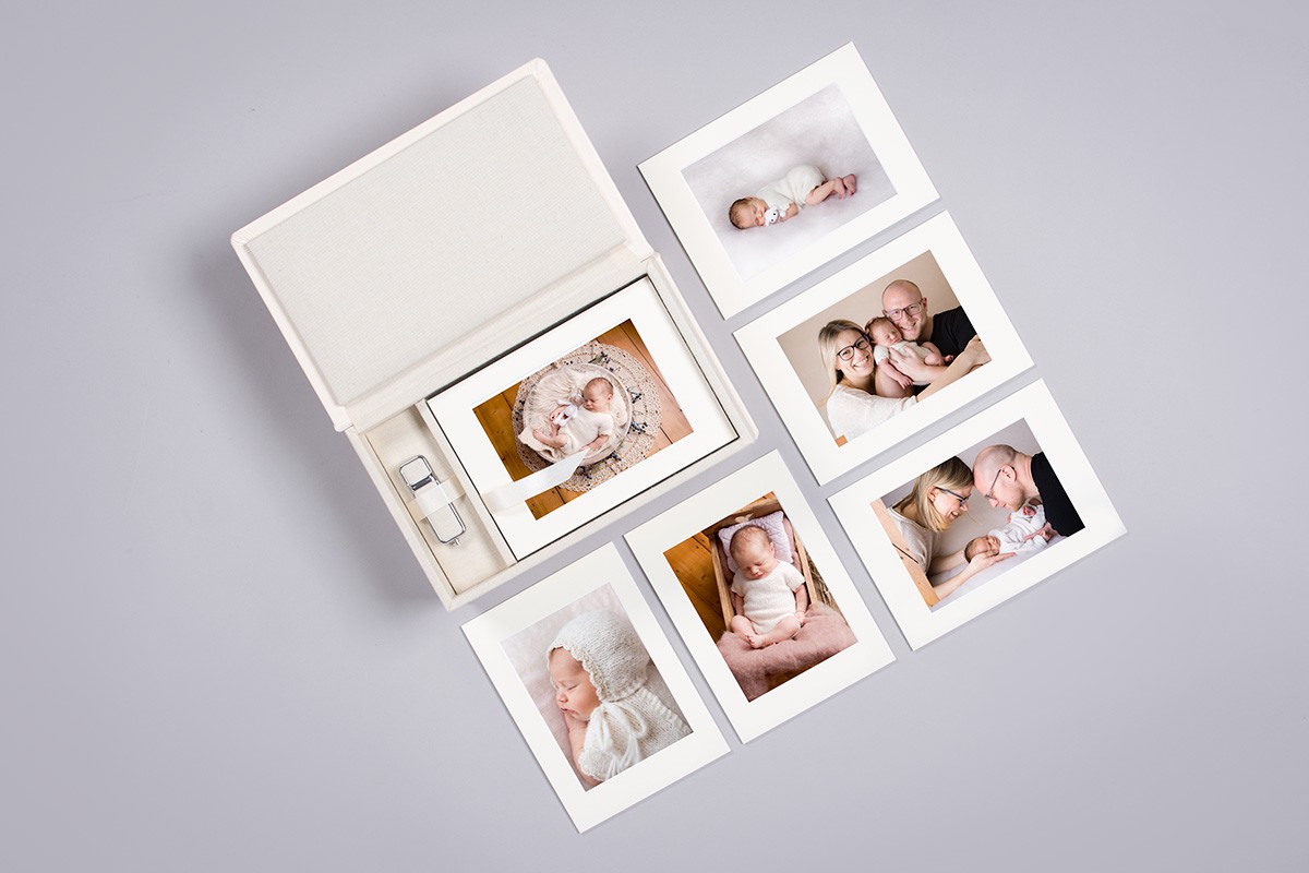 Babyfotoshooting Aufbewahrung