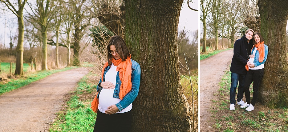 Babybauchshooting draußen