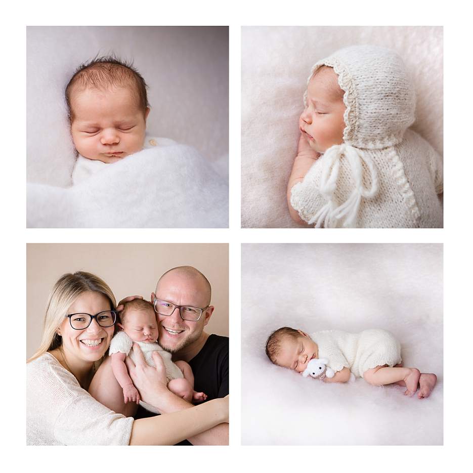 Babyfotos in weiss